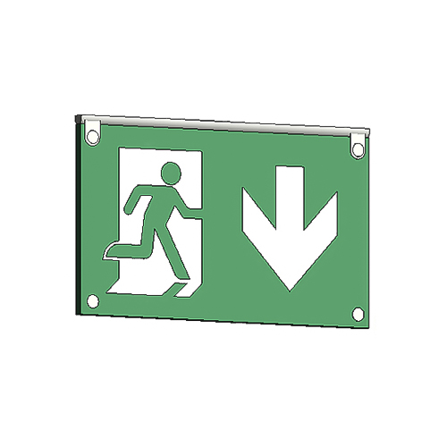 CAD Drawings BIM Models Ecoglo Inc. RM Architectural Series Exit Signs: 75 Ft. Rated Visibility