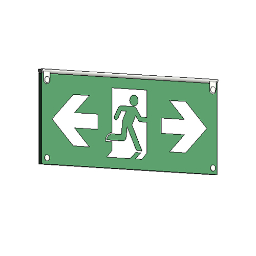 CAD Drawings BIM Models Ecoglo Inc. RM Architectural Series Exit Signs: Bi-Directional