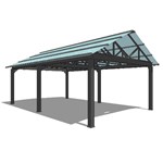 View Urban Racks Shelter: Steel Fully Engineered Shelter - 30 Feet ( UBS-Shelter-30 )