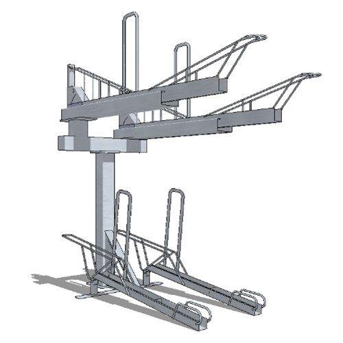 View Double Stacker Rack: Pneumatic Lift Assist Double Stacker ( UBSTX1000-SM-2WG )