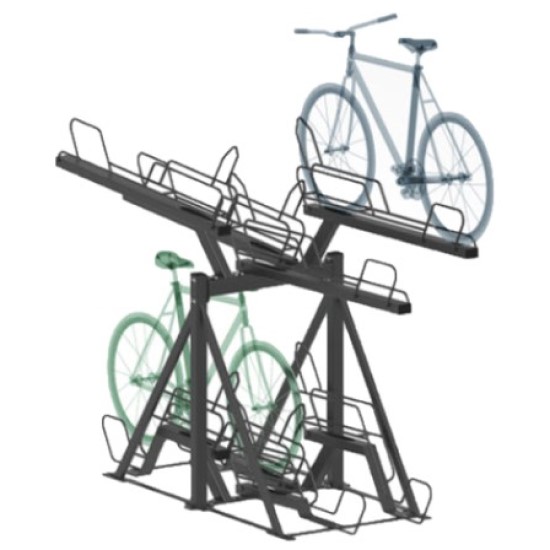 CAD Drawings BIM Models Sportworks Terrace™ High Density Bike Parking System