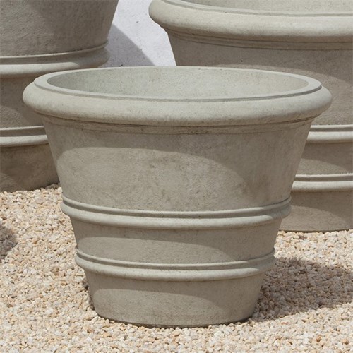 View Cast Stone Collection: Classic Rolled Rim Cast Stone Planter (VE)