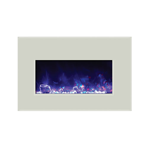 CAD Drawings BIM Models Amantii & Sierra Flame Insert Series: INSERT-30-4026 / WHTGLS