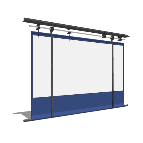 CAD Drawings BIM Models IPI by Bison Gym Divider Curtains