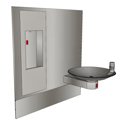 CAD Drawings BIM Models Filtrine Manufacturing Company Bottle Filling Station: “Hands Free” Water Bottle Filling Station/Drinking Fountain