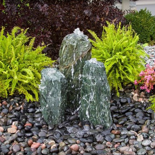 View Fountains: Chiseled Sea Green Fountain