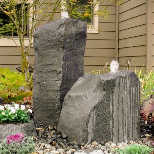 View Fountains: Cascade Double Fountain with Accent Planter 