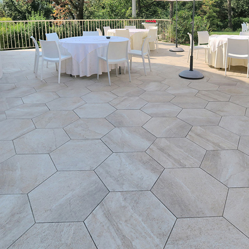 CAD Drawings Archatrak Inc. Porcelain Pavers: Hexagonal