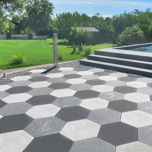 CAD Drawings Archatrak Inc. Porcelain Pavers: Hexagonal