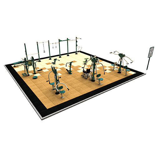 CAD Drawings BIM Models Greenfields Outdoor Fitness FitnessSquare Package