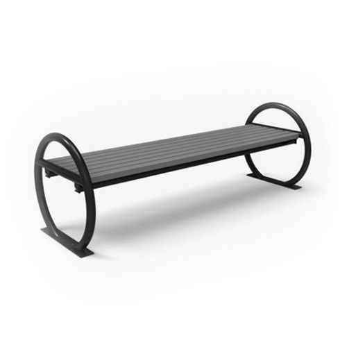 View Bench: Recycled Plastic with Metal Frame Ends, ( CAB- 824 )
