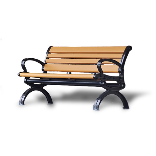 View Bench: Recycled Plastic with Metal Frame Ends, ( CAB- 820 )