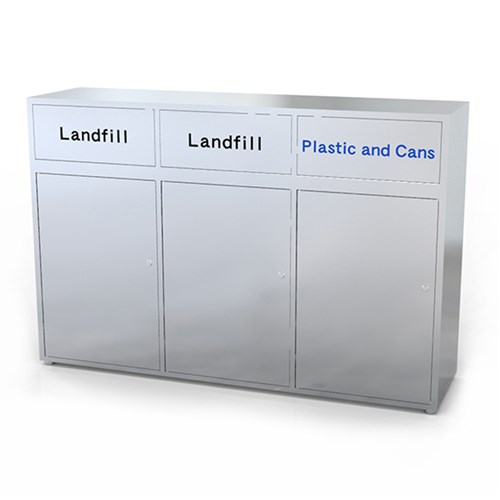 View Recycling Bin: Steel/ Stainless Steel Finish, Model ( CRC- 702 )