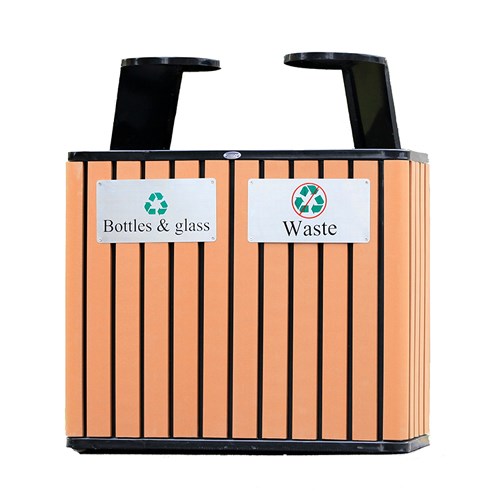 View Recycling Bin: Recycled Plastic with Steel Frame, Model ( CRC- 809 )