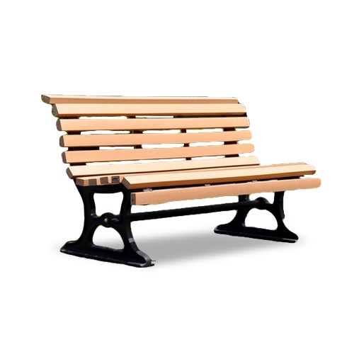 View Bench: Recycled Plastic with Metal Frame Ends, ( CAB- 823 )