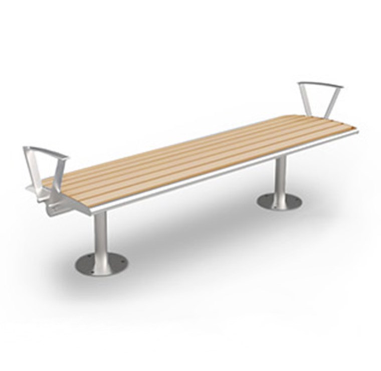 View Bench: Backless Recycled Plastic Park, Model ( CAB 870B )