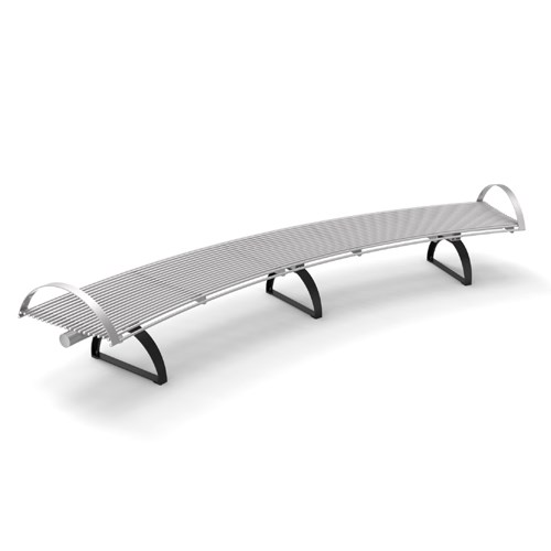View Bench: Curved Metal Outdoor, Model ( CAL 810 )