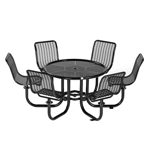 CAD Drawings Canaan Site Furnishings Picnic Table: High-Grade Metal, Model ( CAT 034 )