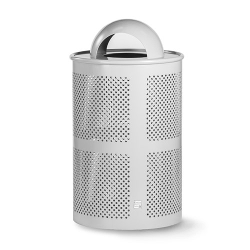 View Receptacle: Metal Trash Can With Dome Lid, Model ( CAY 209 )