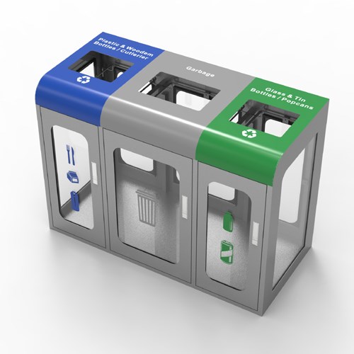 View Recycling Bin: Transparent Station, Model ( CRC 815 )