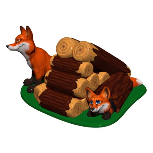 View Foxes and Woodpile (TP2178)