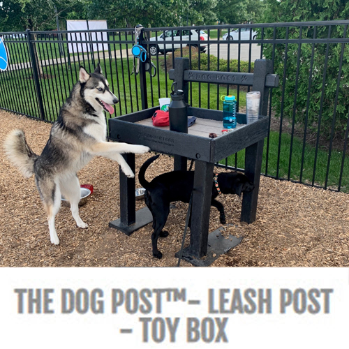 CAD Drawings BIM Models Gyms For Dogs™ The Dog Post™ - Leash Post - Toy Box