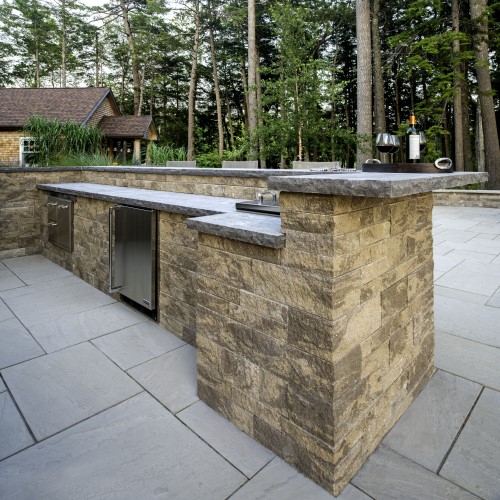 CAD Drawings Techo-Bloc Grill Island: Mini-Creta 3" & 6", 6ft