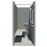 View AcrylX™ - 36" ADA Transfer Shower with Integral Trench Drain