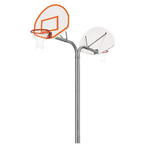 CAD Drawings PW Athletic Back to Back Gooseneck Basketball Post: Model 1526