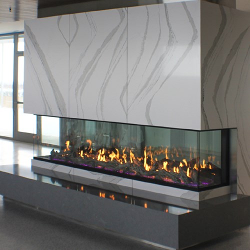 View Custom Series: Bay Fireplace