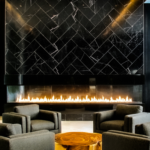 CAD Drawings Stellar Hearth Products Custom Series: Bay Fireplace