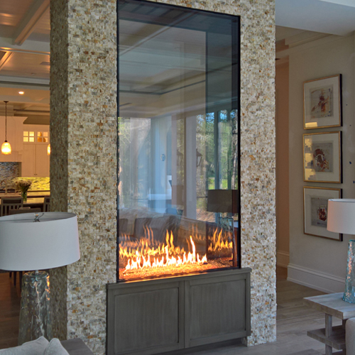 CAD Drawings Stellar Hearth Products Custom Series: See Through Fireplace