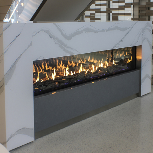 CAD Drawings Stellar Hearth Products Custom Series: See Through Fireplace