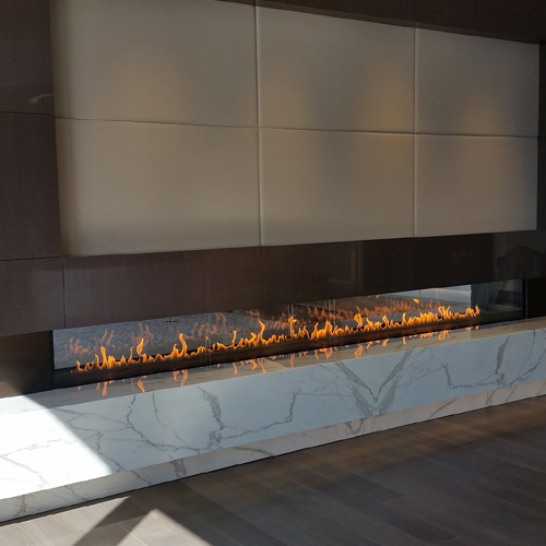 CAD Drawings Stellar Hearth Products Custom Series: See Through Fireplace