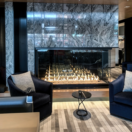CAD Drawings BIM Models Stellar by Heat & Glo Enlight: Right Corner Fireplace