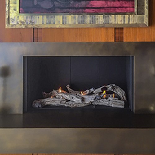 CAD Drawings Stellar by Heat & Glo Open Hearth: Single Sided