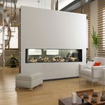 View Indoor Flare See Through - Modern Linear Fireplaces