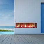 View Outdoor Flare Vent Free Left Corner - Modern Outdoor Fireplaces