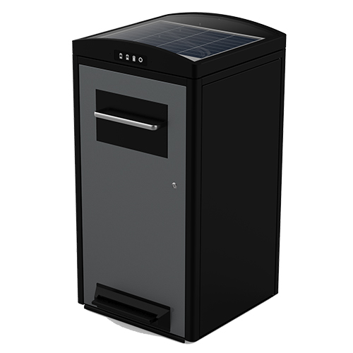 CAD Drawings BIM Models Ecube Labs CleanCUBE Solar-Powered Trash Compactor