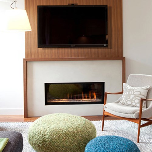 View Definition Concrete Surround Fireplace Mantel