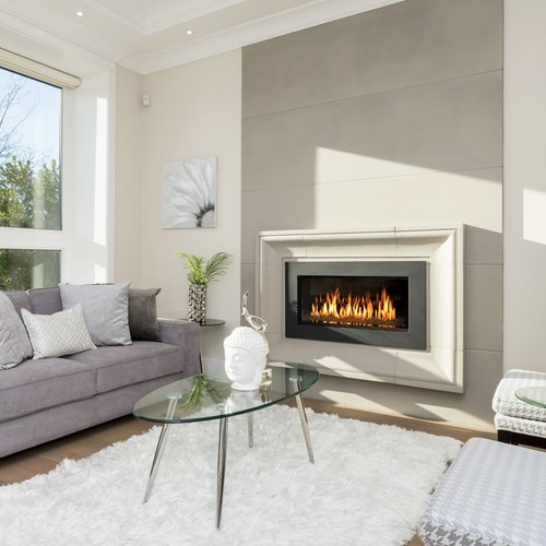 View Bowen Concrete Fireplace Mantel