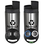 View International Collection Smiley Three-Stream Recycling Receptacle - 14 Gallon