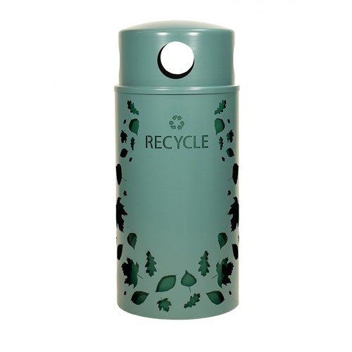 View Nature Collection Leaves Recycling Receptacle - 33 Gallon