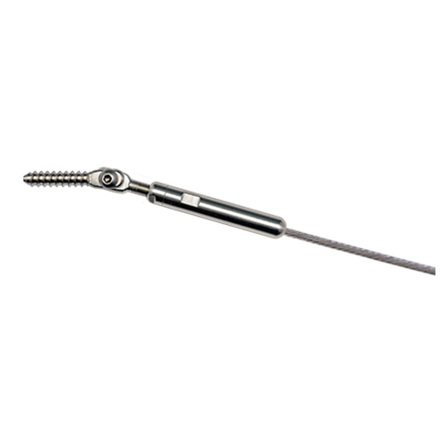 CAD Drawings Cable Connection, The (Ultra-tec Cable Railing) Cable Railing Hardware for Wood Posts — Adjust-a-Body® with Threaded Eye