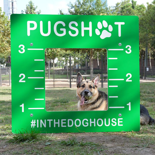 CAD Drawings Pet Waste Eliminator Dog Park Photo Panel – Pugshot (PAWPBK2REDG)