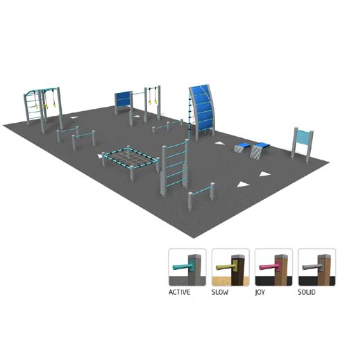CAD Drawings LAPPSET - Specified Play Equipment .SPORT: Fitness Track M (081305M)