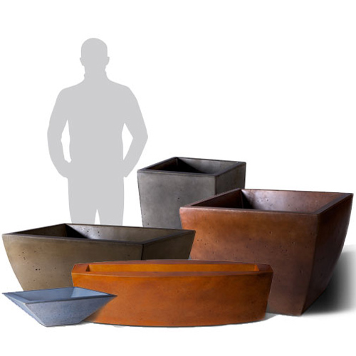 CAD Drawings BIM Models Slick Rock Large Square Planter