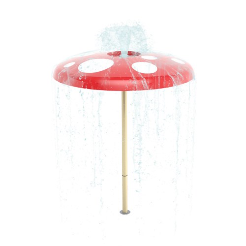 View Freestanding Play Features: Rain Cap with Polka Dots 