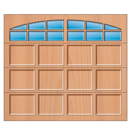 CAD Drawings Everite Door Works 4 Panels 3 Over 3 Arched Lites