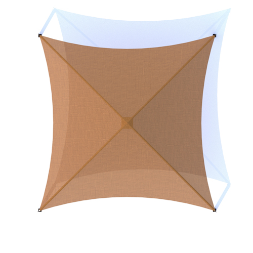 CAD Drawings BIM Models Modern Shade LLC 4 Post Pyramid